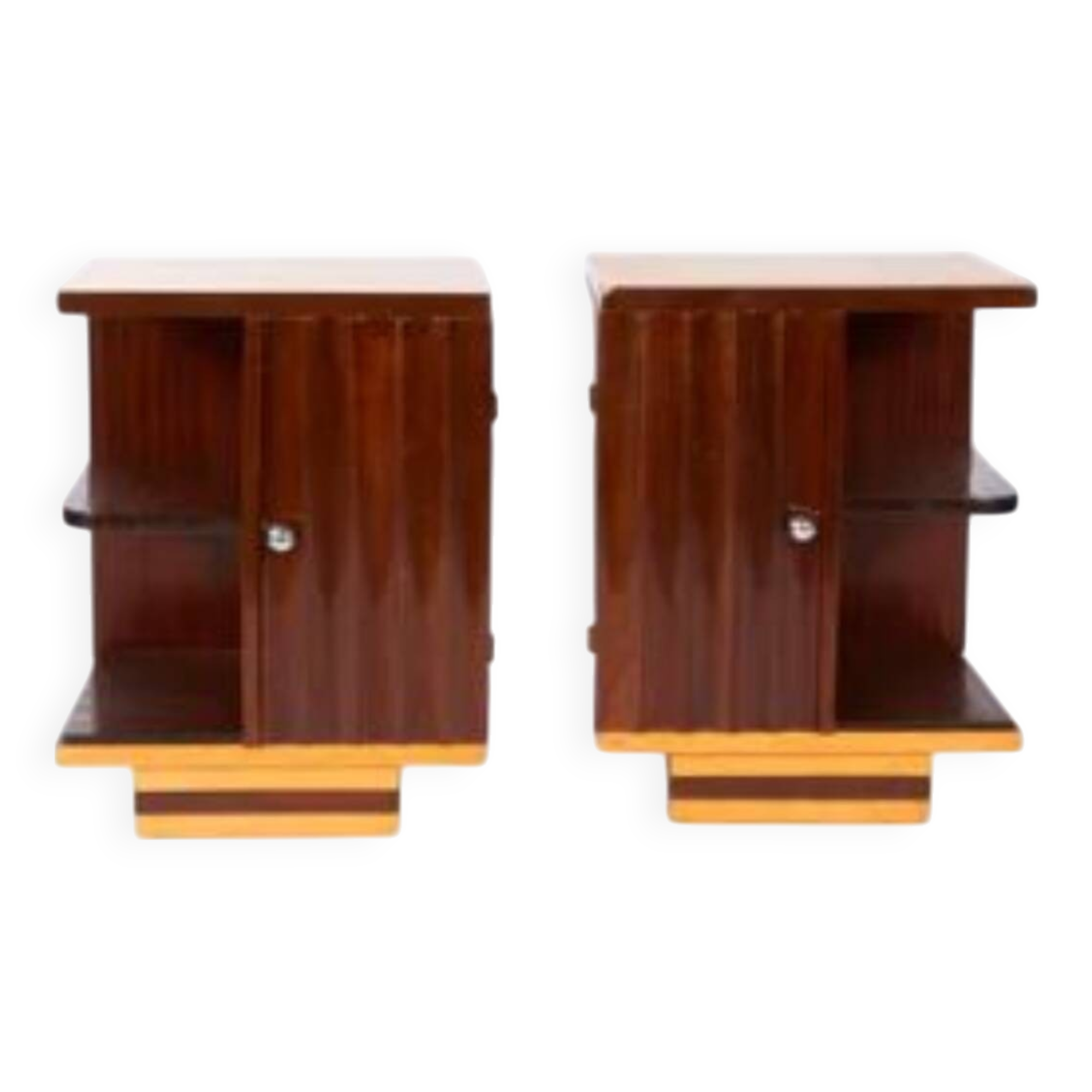 pair of art deco bedside tables