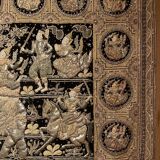 Large Embroidery Kingdom of Siam 19th Century 3m35-1m85