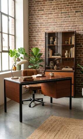 Vintage Modernist Desk 1960s – Hitier/Paulin Style – Base