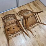Lot of retro wooden chairs