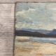 Peinture bord de mer vintage