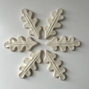 Lot de 6 porte couteaux feuille de chêne