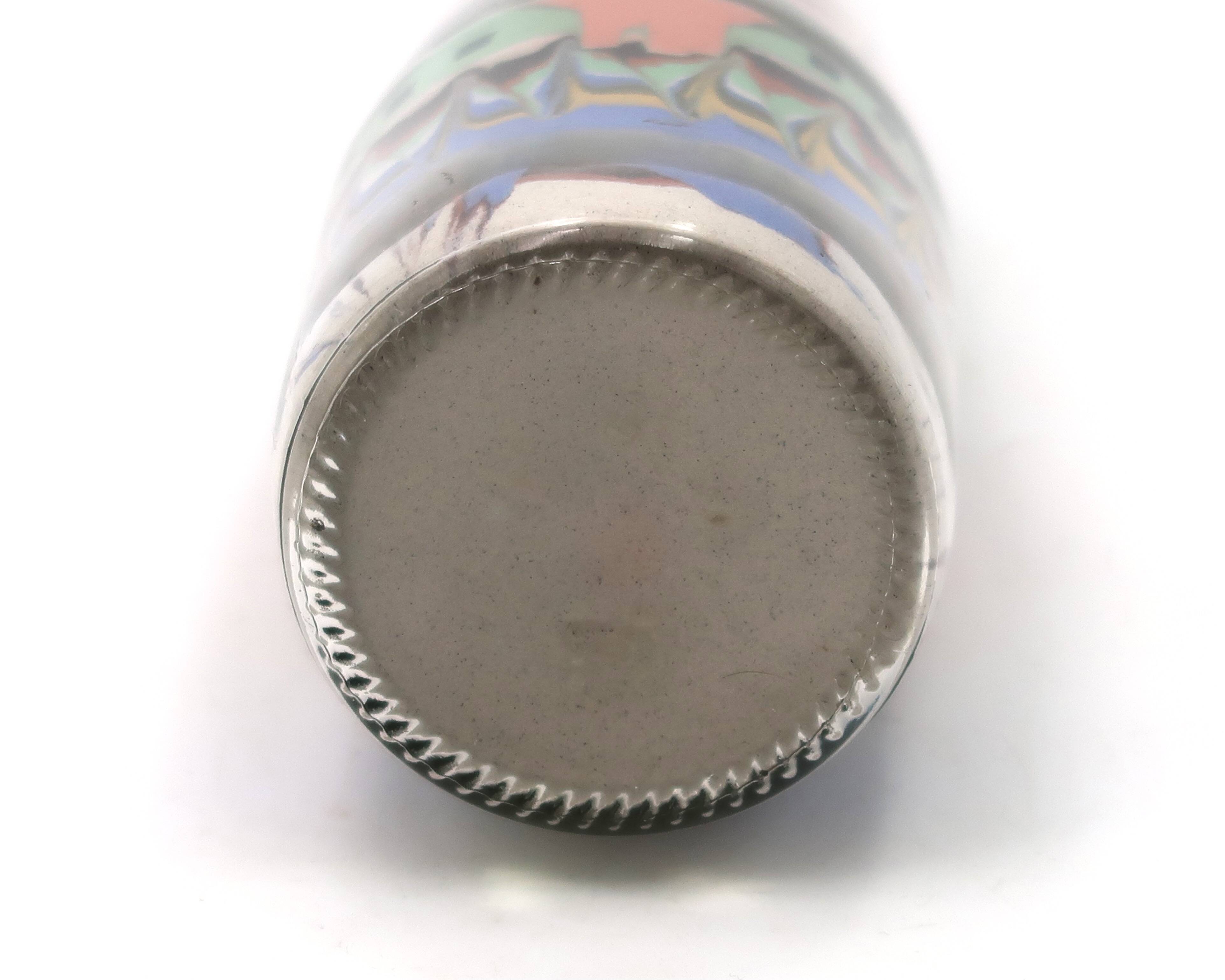 Glass bottle with coloured sand, South America 1970s