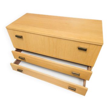 Commode vintage, années 1970, Tchécoslovaquie – Finition claire