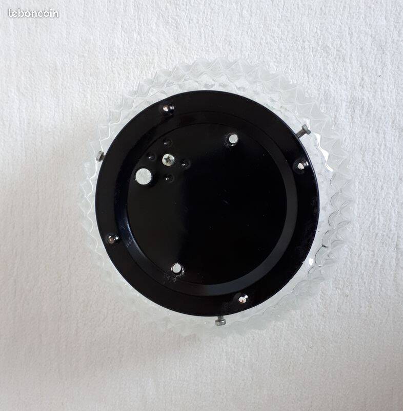 1970s Retro Vintage Ceiling Light / Wall Lamp with Flower Power Design, Cabochons