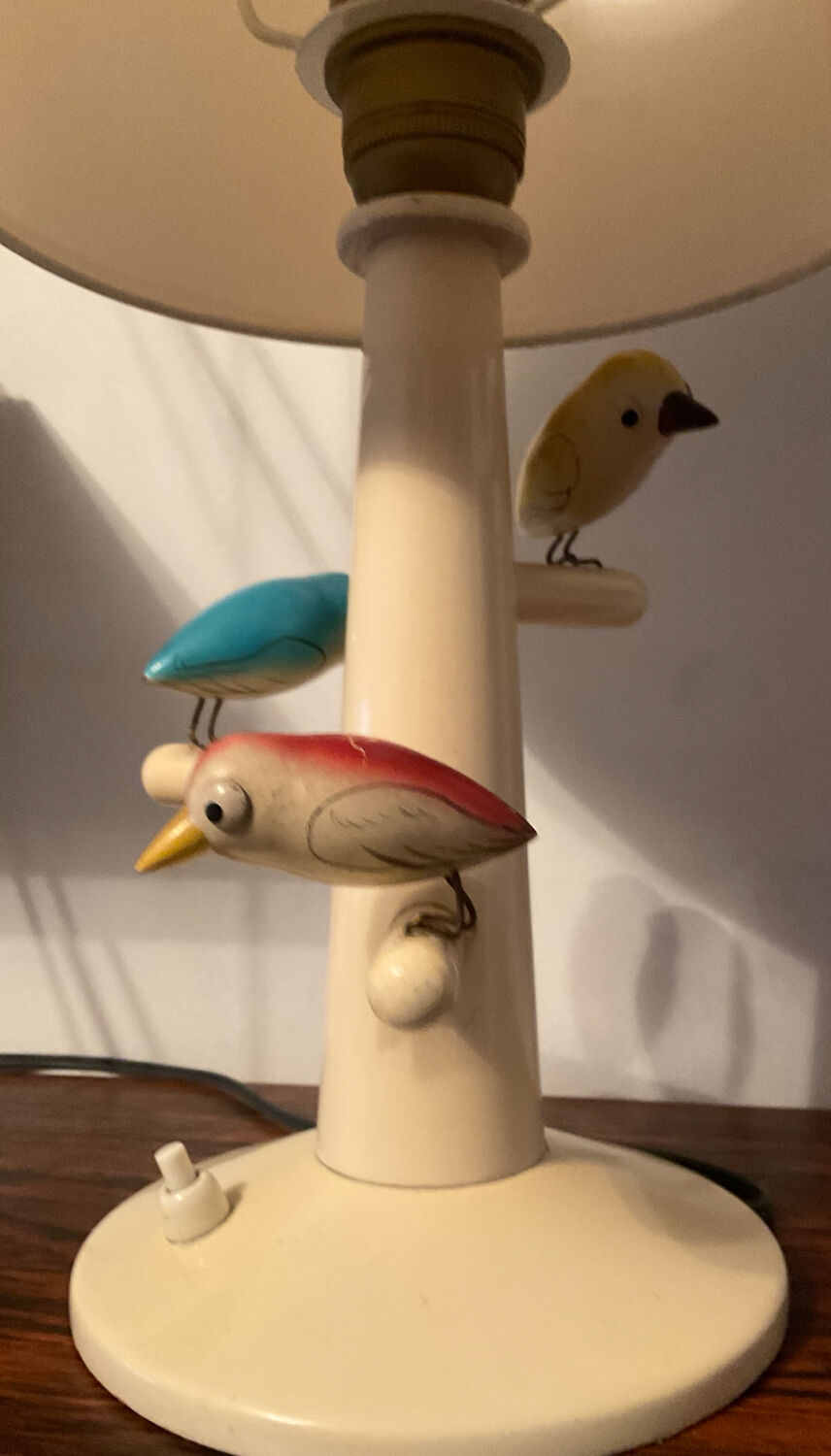 Suzanne Bonnichon lamp made of wood from the 1960s.