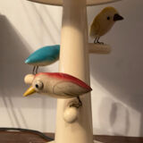 Suzanne Bonnichon lamp made of wood from the 1960s.