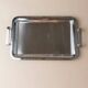 Silver-tone Stainless Steel Vintage Drinking Set for 6 with Tray, 1970s Italian Minimalist Design