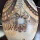 Stoneware lamp (base) signed Joël Courjault for Keraluc – floral decoration