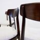 Set of six mid-century Italian wooden dining chairs.