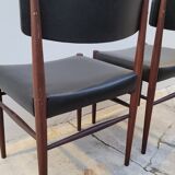 Pair of vintage teak Scandinavian chairs 1950