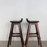 Scandinavian Bar Stools by Erik Buch, 1960s, Set of 2