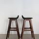 Scandinavian Bar Stools by Erik Buch, 1960s, Set of 2