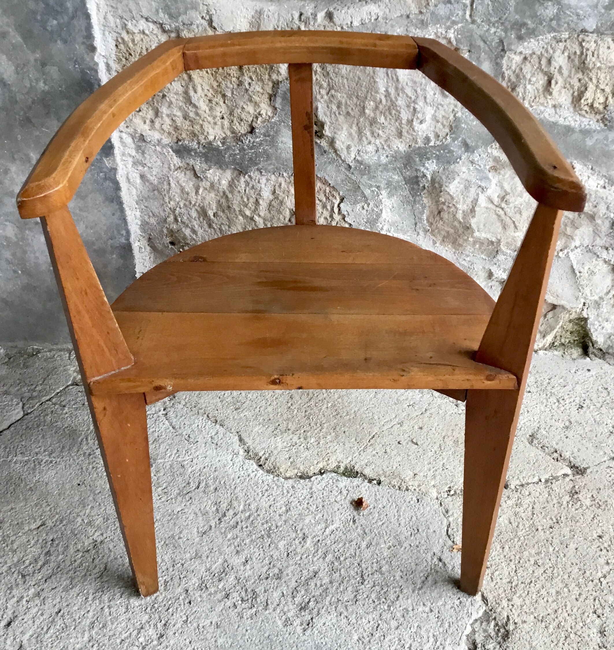 Brutalist tripod armchair - 1950