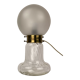 Midcentury Art Deco style swirl brass and glass mushroom table lamp