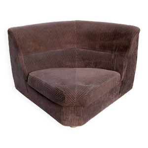 Chauffeuse d'angle vintage - velours