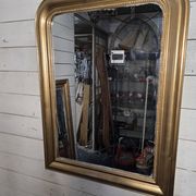 Miroir style Louis Philippe doré,  100×74cm