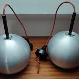 Duo of Erco 1970 aluminum suspensions