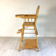 Chaise pour bébé vintage en bois et cannage