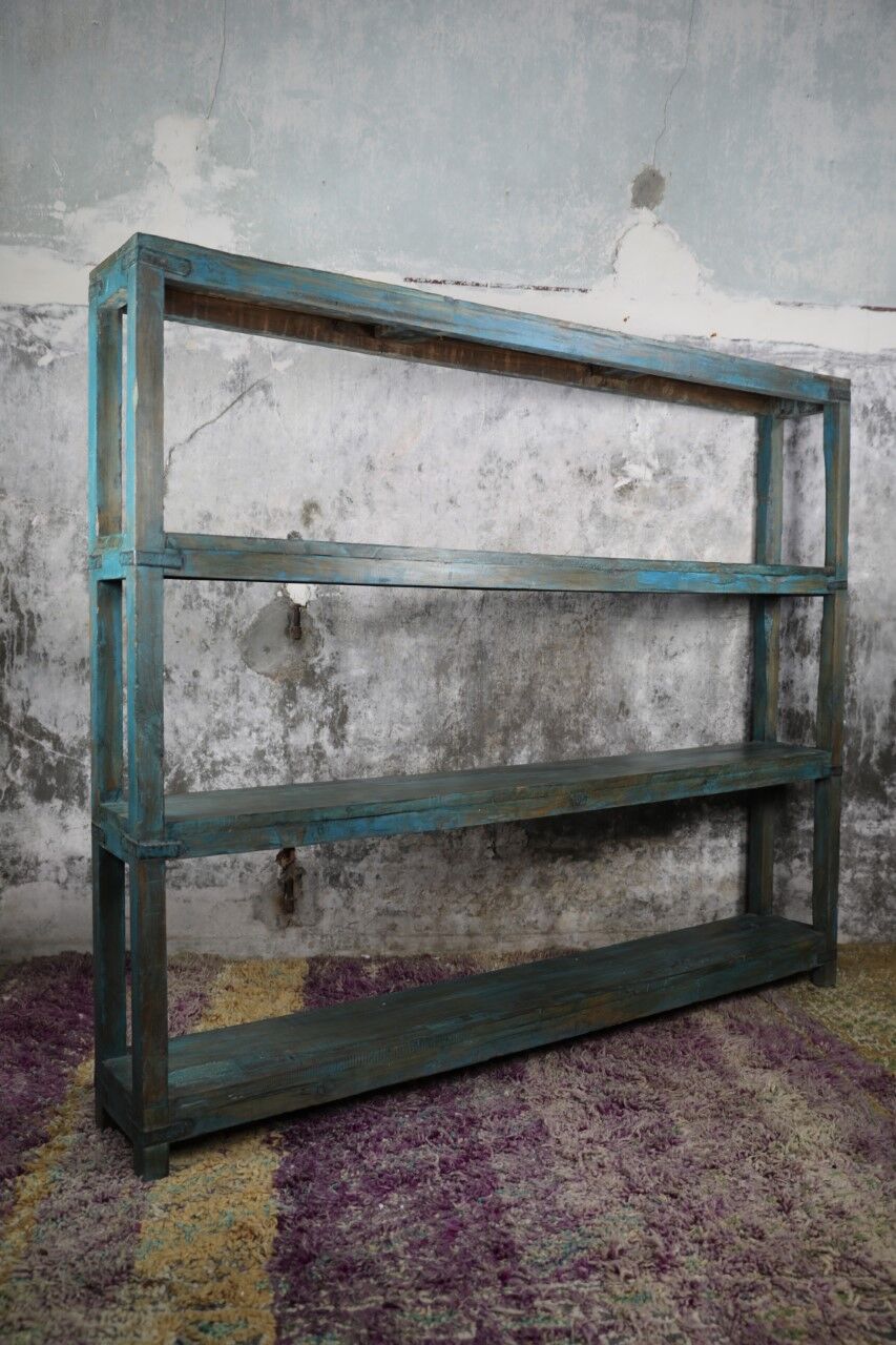 Shelf 4 shelves blue patina