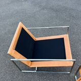 Paire de fauteuils chauffeuses contemporains cuir