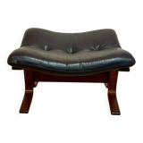 Leather ottoman "Scandinavian design" 1960.