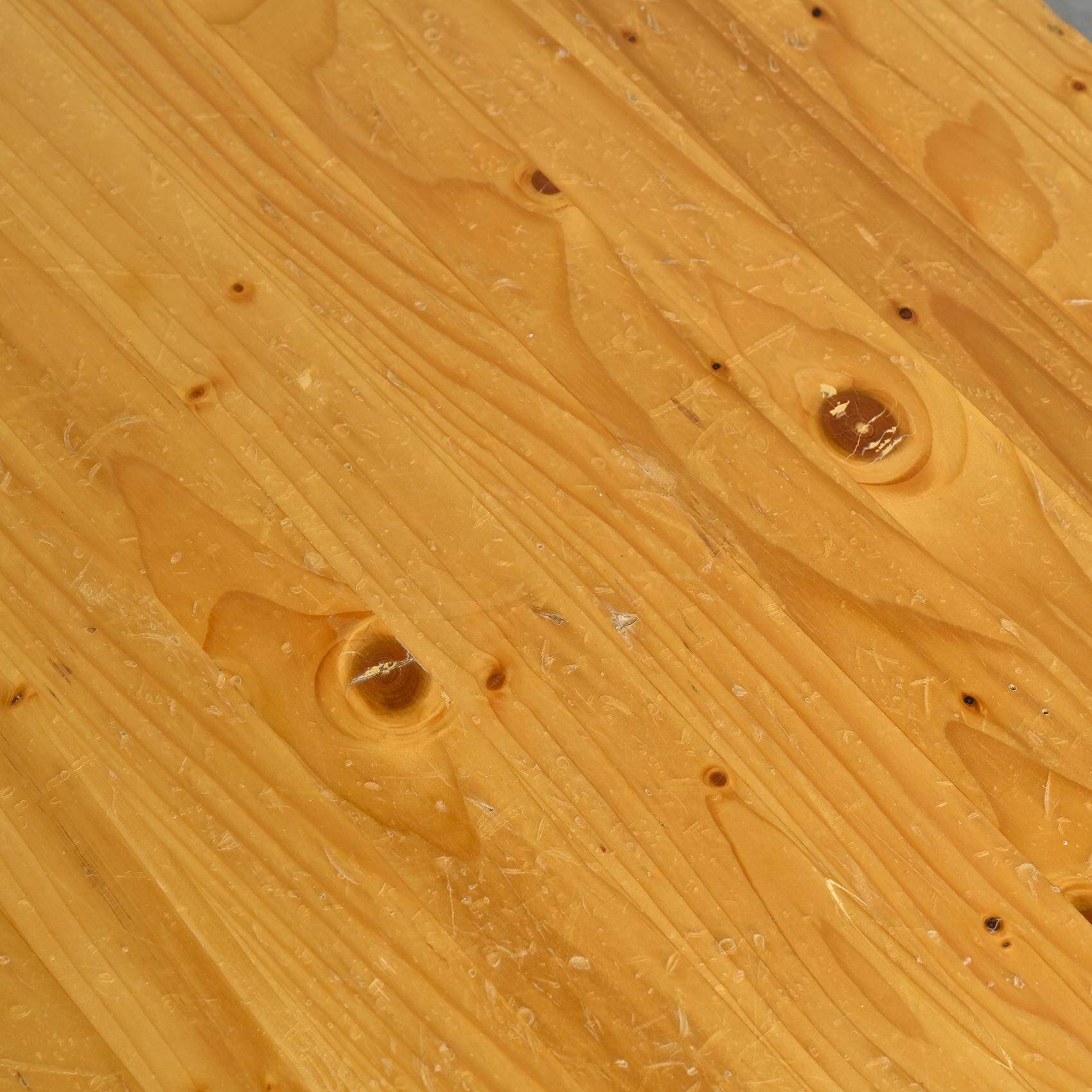 Solid pine bench, Les Arcs 1600, France