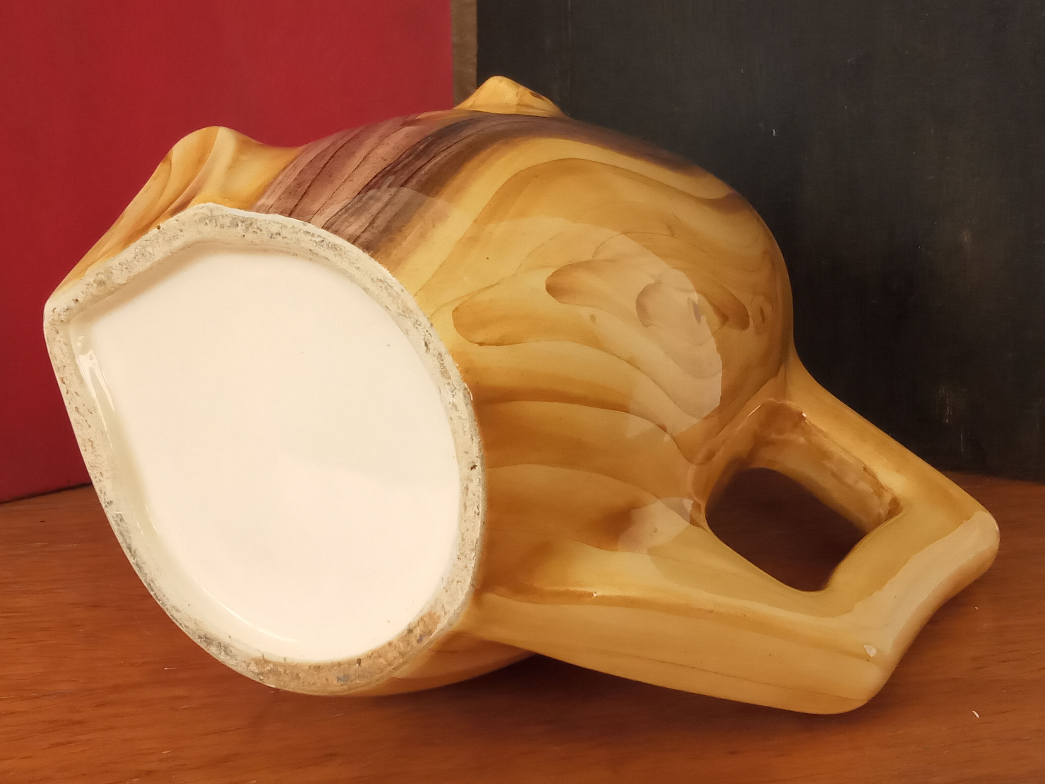 Pichet vallauris en céramique faux bois