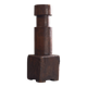 Sculptural solid wood pedestal