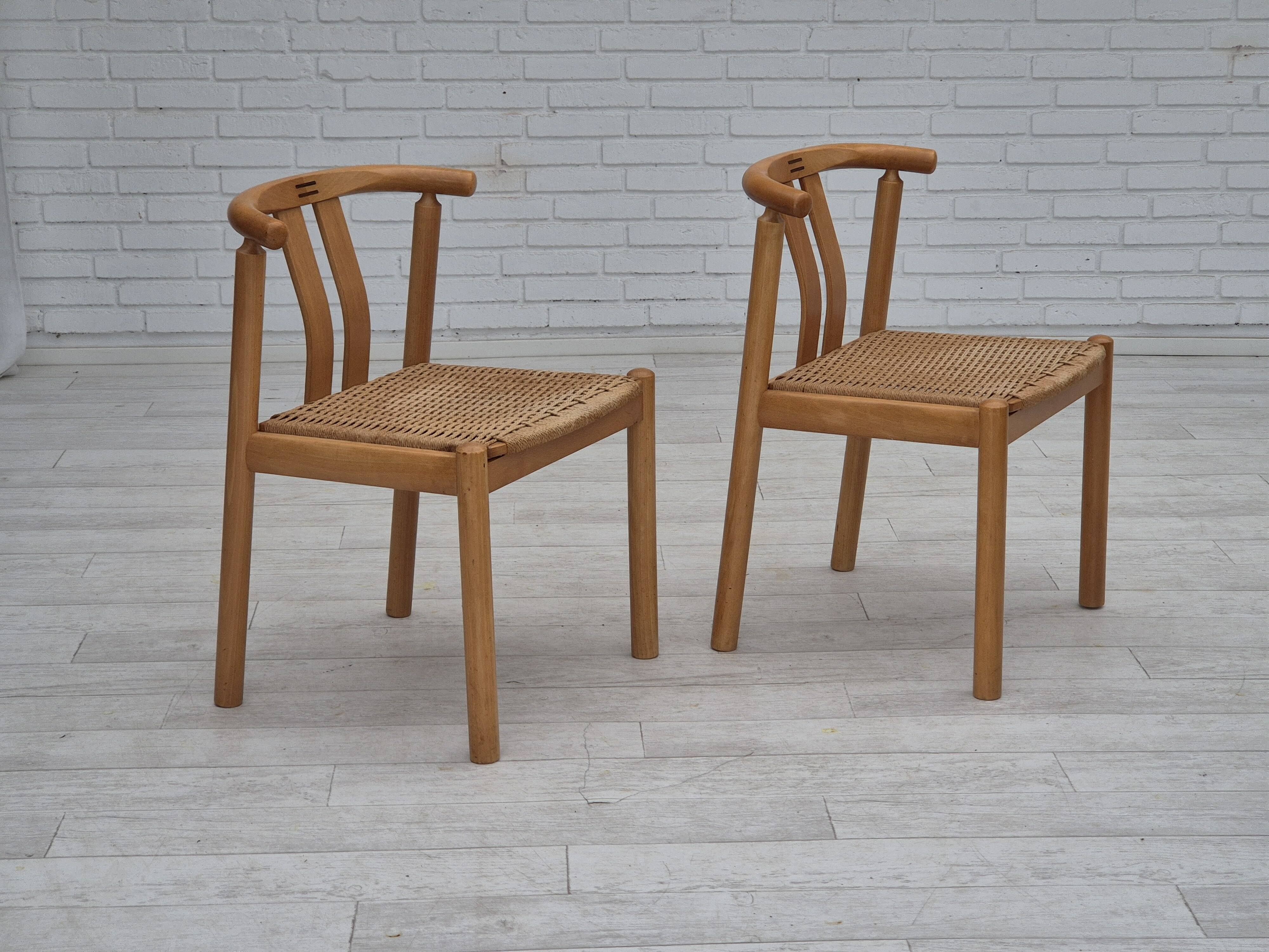 1970s, Danish design by Hans J. Frydendahl, pair of chairs model "Cleopatra".