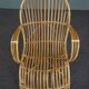 Belse 8 armchair in patinated rattan, Dutch Design, 1950