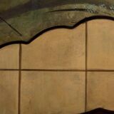 Japanese six-panel Byobu screen on paper, Edo period, 19th century