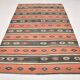 6x9 Terracotta Red & Brown Vintage Kilim Rug, Rugged Carpet, 175x270Cm