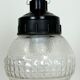 Industrial Bakelite Pendant Light with Frosted Glass, 1970s