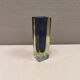 Murano vase in translucent glass with cool colour details.