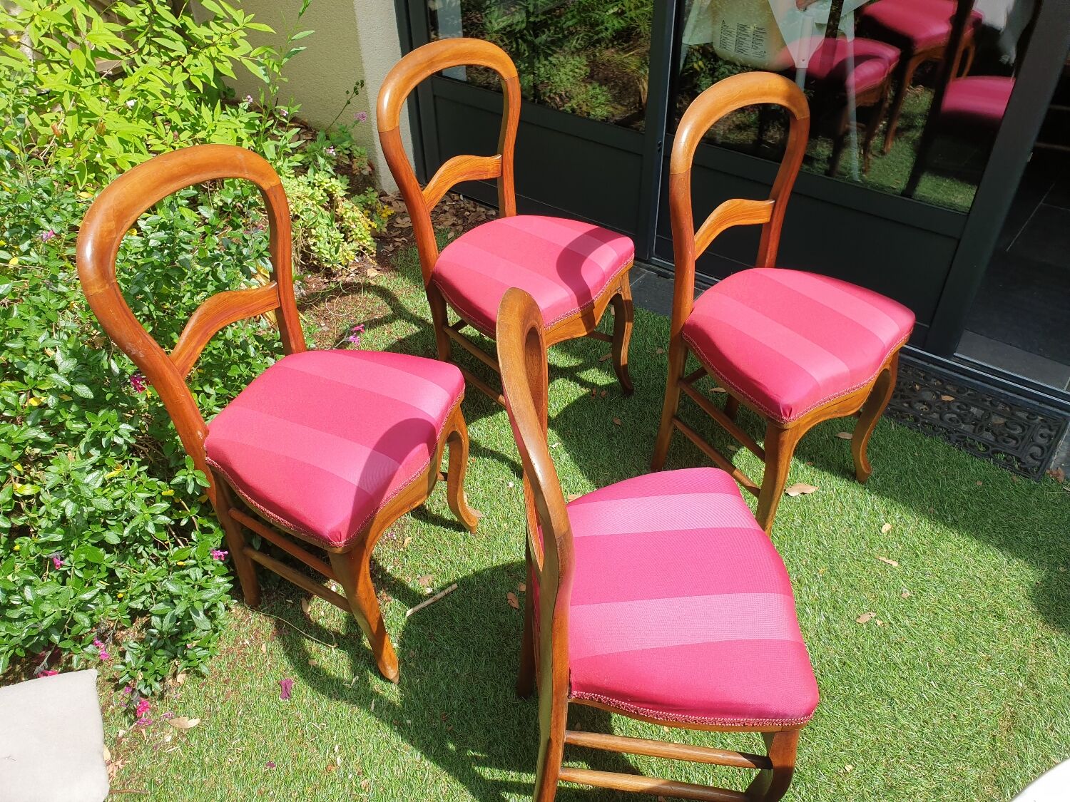 4 Louis Philippe upholstered chairs