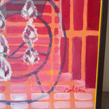 Abstract "Éclat" oil on canvas signed Baltran