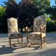 Fauteuil et chaise style Louis XIII