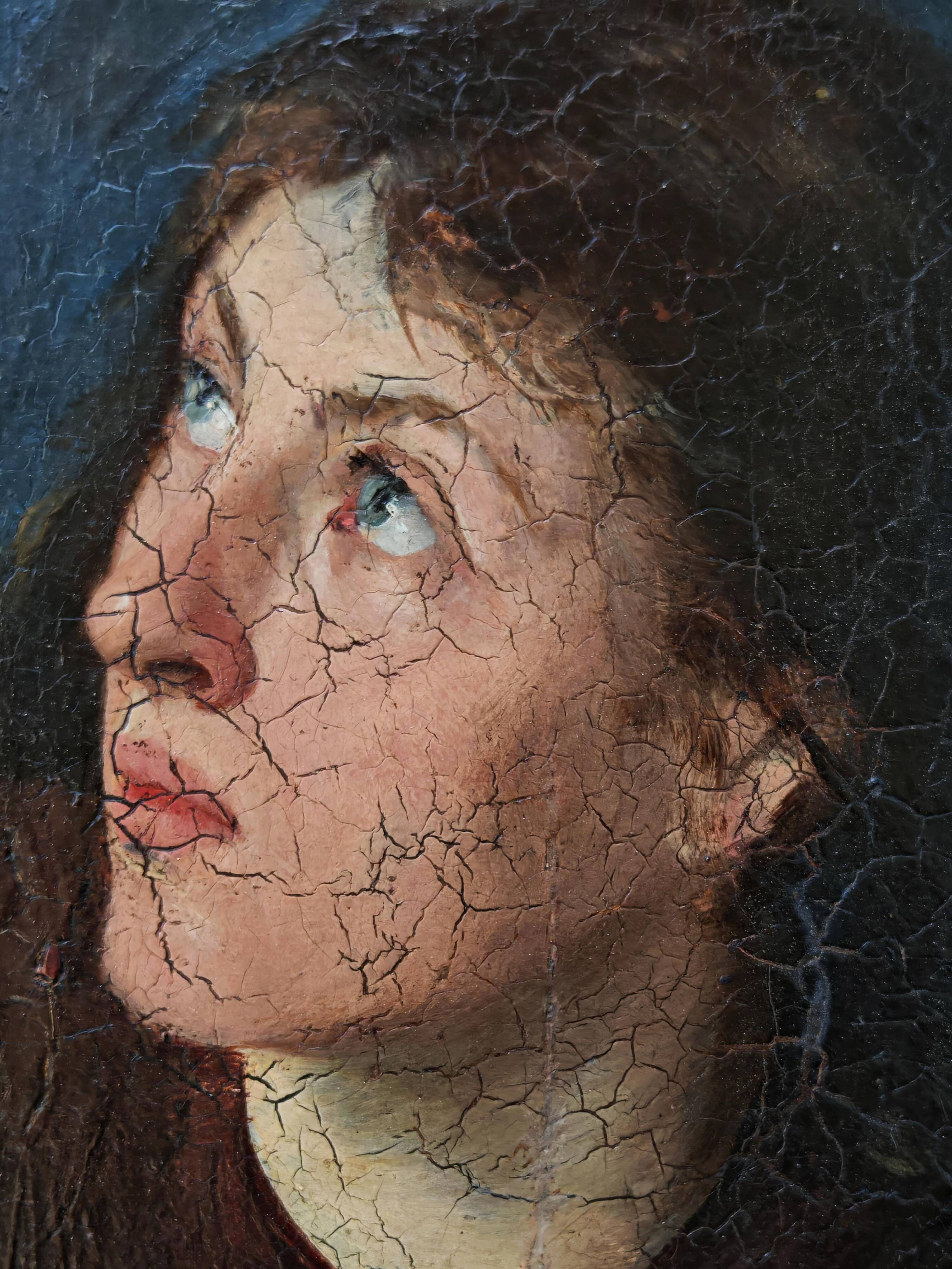 Oil painting Portrait of a woman 19th century