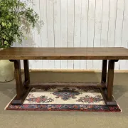 Table style monastère en orme, années 1970