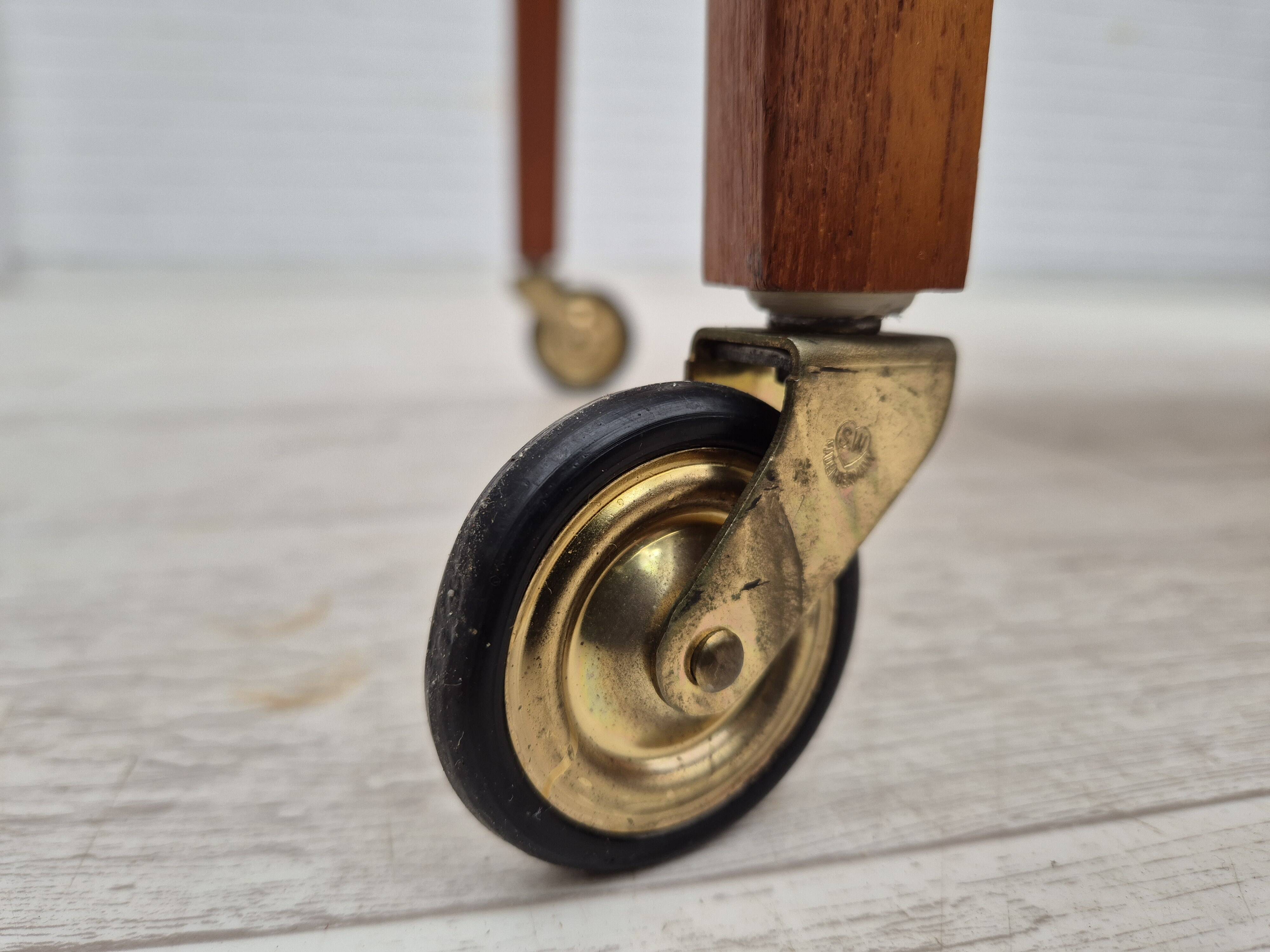 1970s, Danish chest of drawers, teak wood, rattan, original condition.