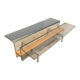 1970s design coffee table, combining transparency and visual lightness.