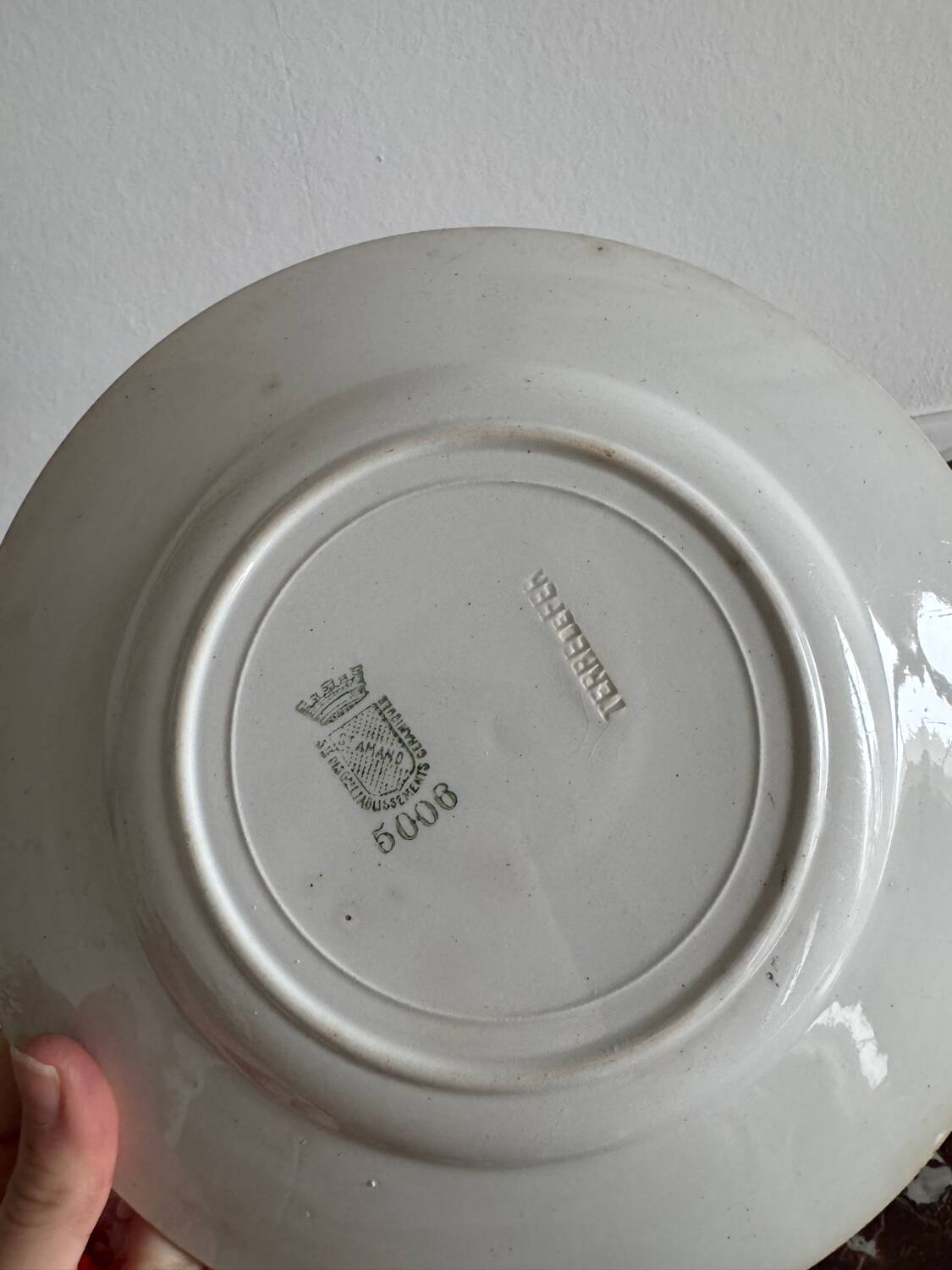 Ironstone plates St Amand