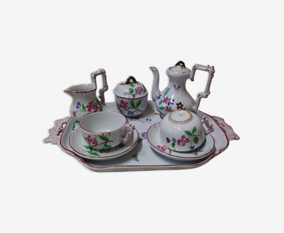 Tete a tete faience fine 8 pieces