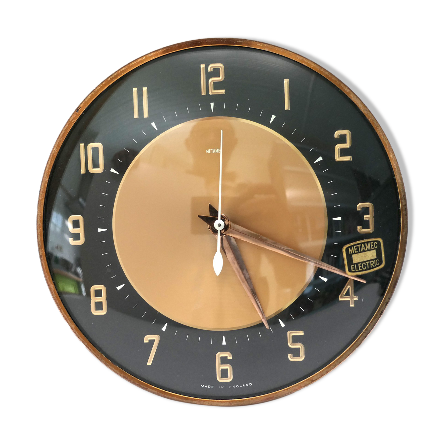 Metamec electric wall clock made in england