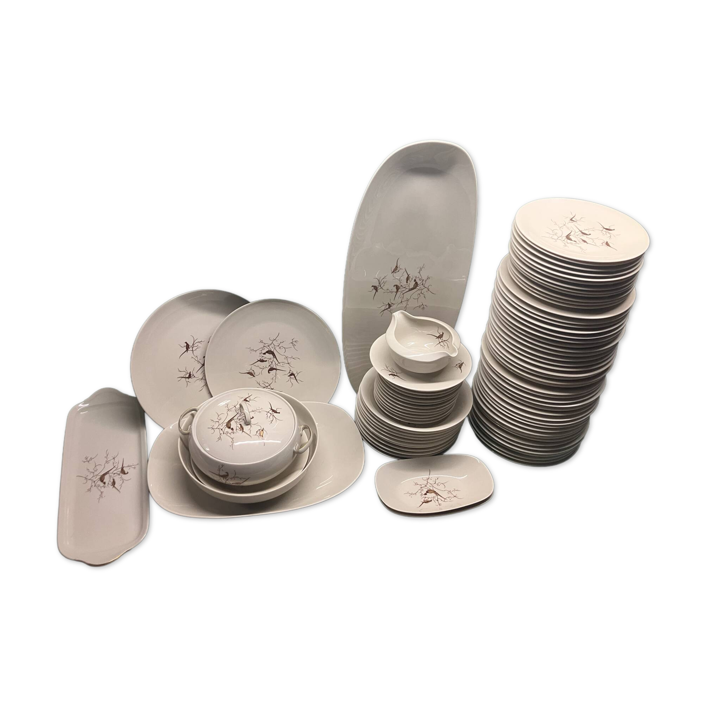 magnificent table service in Limoges porcelain RAYNAUD 81 pieces