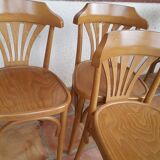 6 wooden bistro chairs