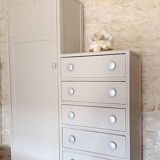 Vintage asymmetrical wardrobe