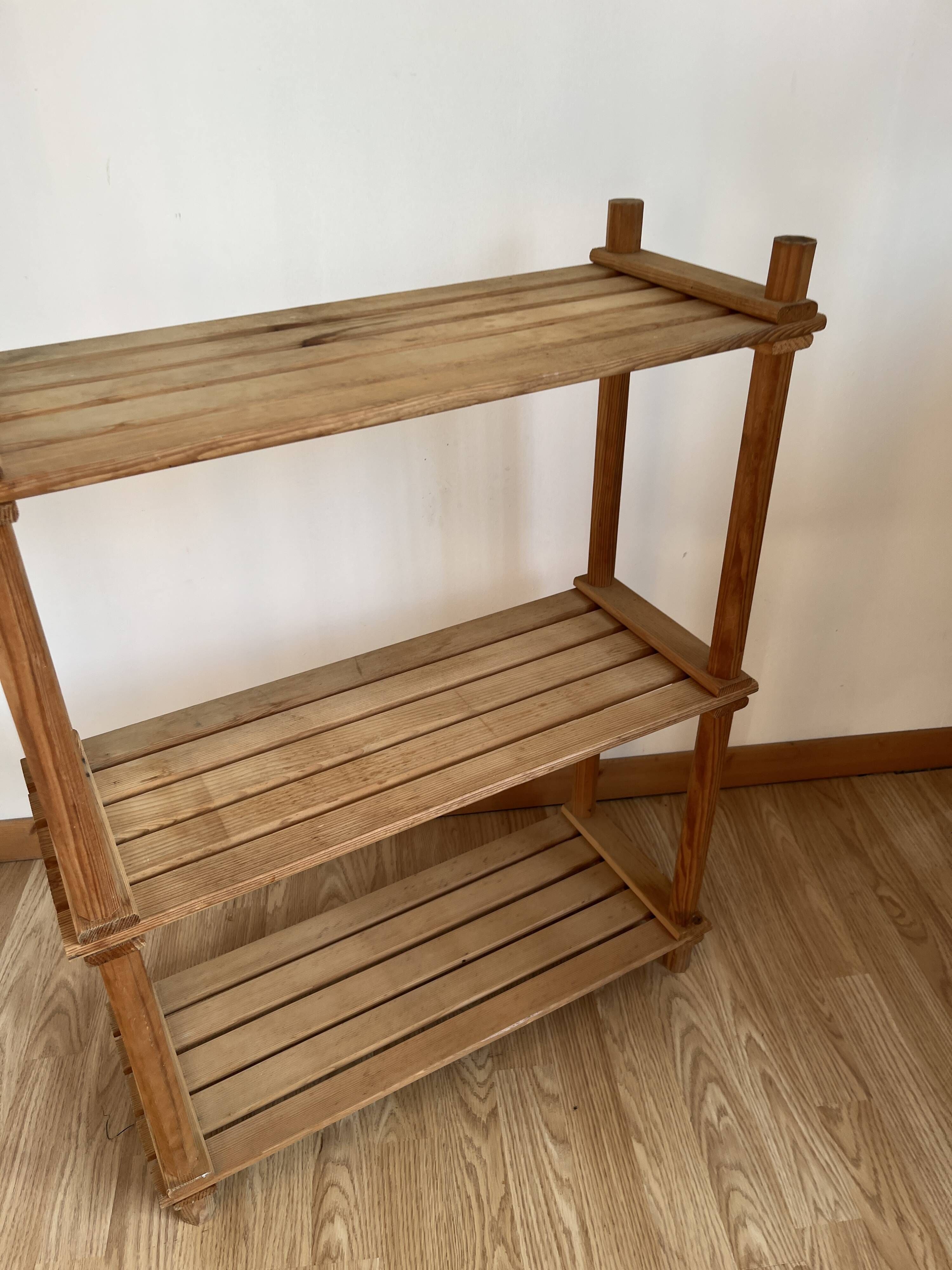 1970 pine bookshelf shelf