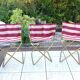 Suite de trois chaise pliante de camping Lafuma vintage années 70